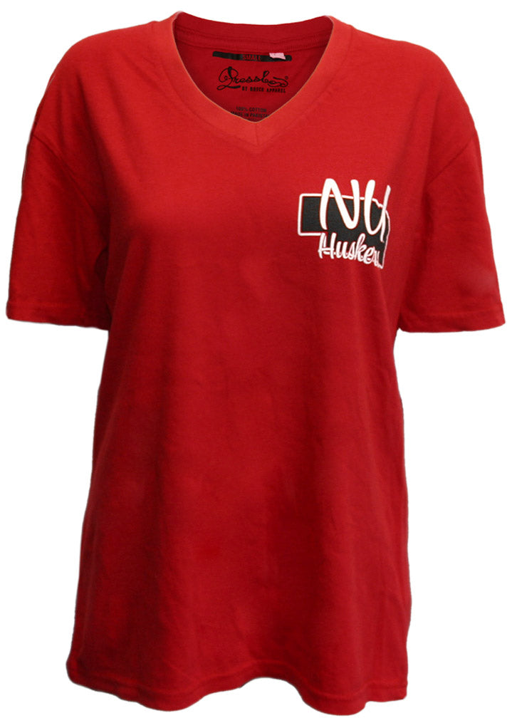 RED S/S V W/ STATE ANCHOR & LEFT CHEST NU