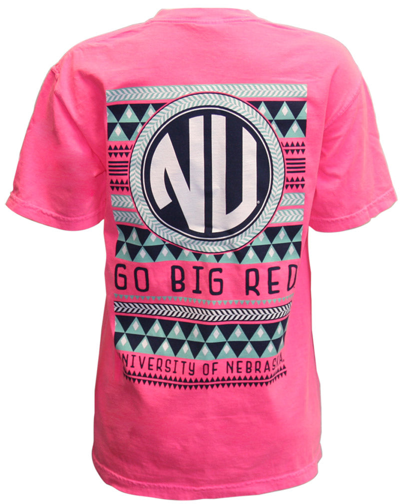 NEON PK S/S POCKET TEE W/ TRIBAL NU CHEYENNE