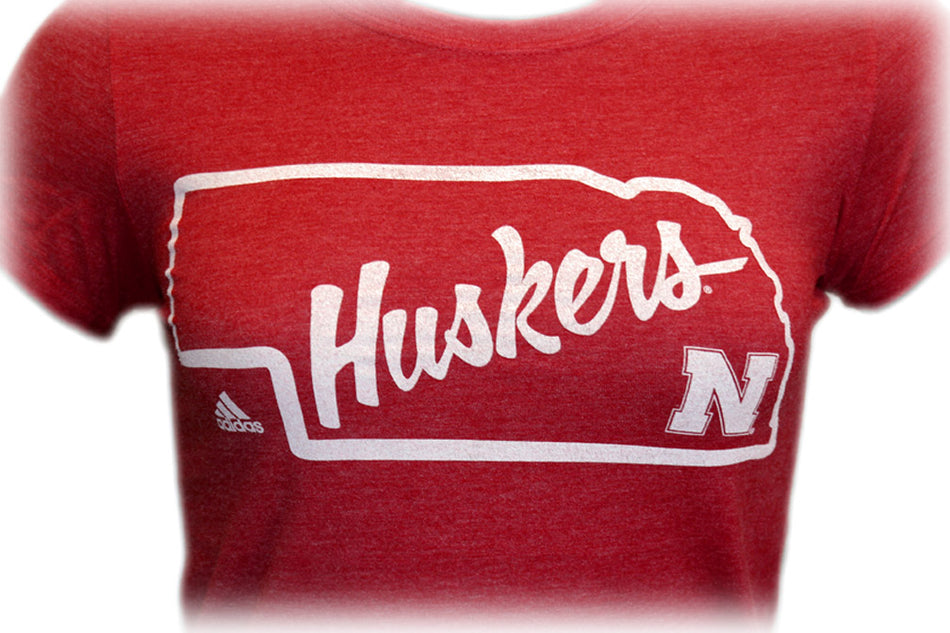 Adidas Womens Huskers State Tee