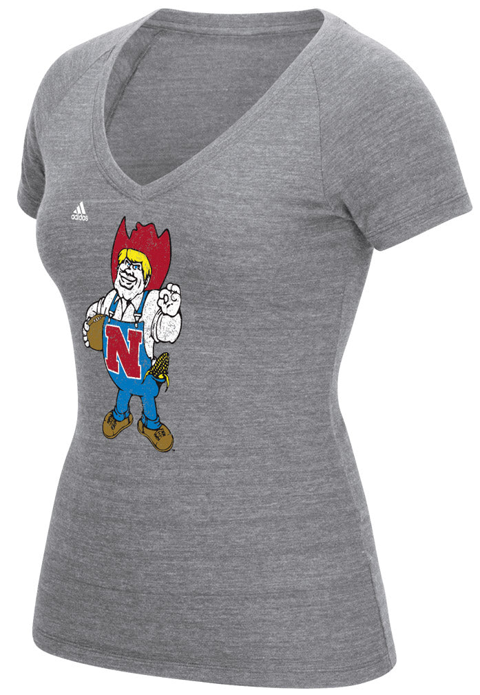 Adidas Womens Herbie Gray Vneck