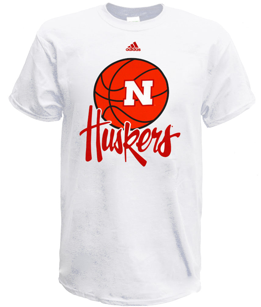 Adidas Huskers Basketball Old School Tee