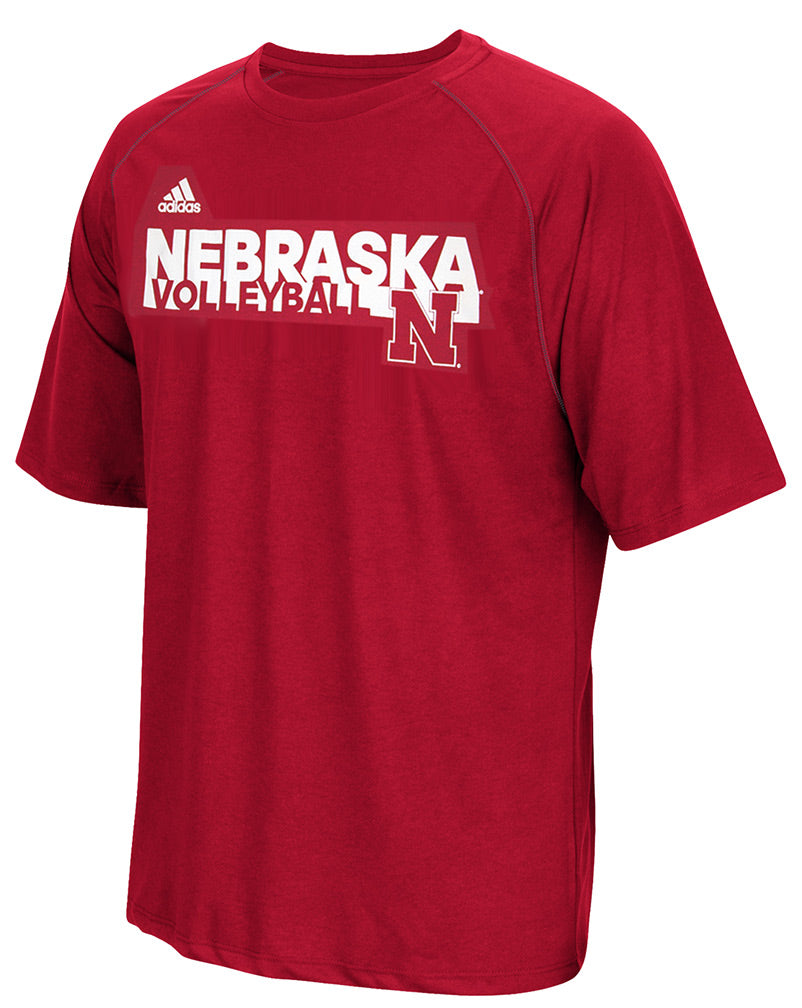Adidas Nebraska Volleyball Grind Performance Tee