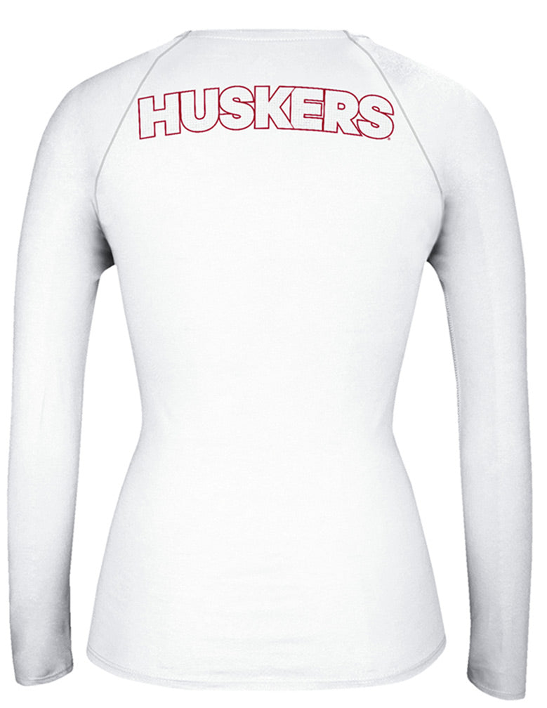 Adidas Ladies Huskers LS Climalite Post Top