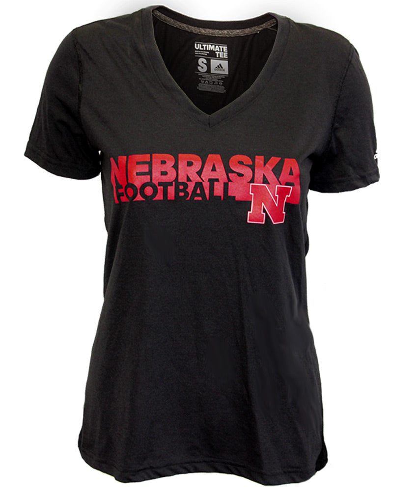 Adidas Ladies Nebraska Football N Logo Tee