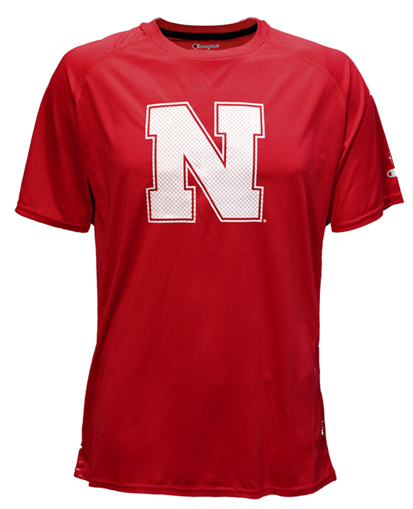 Nebraska Iron N Logo Champion Tee - Red
