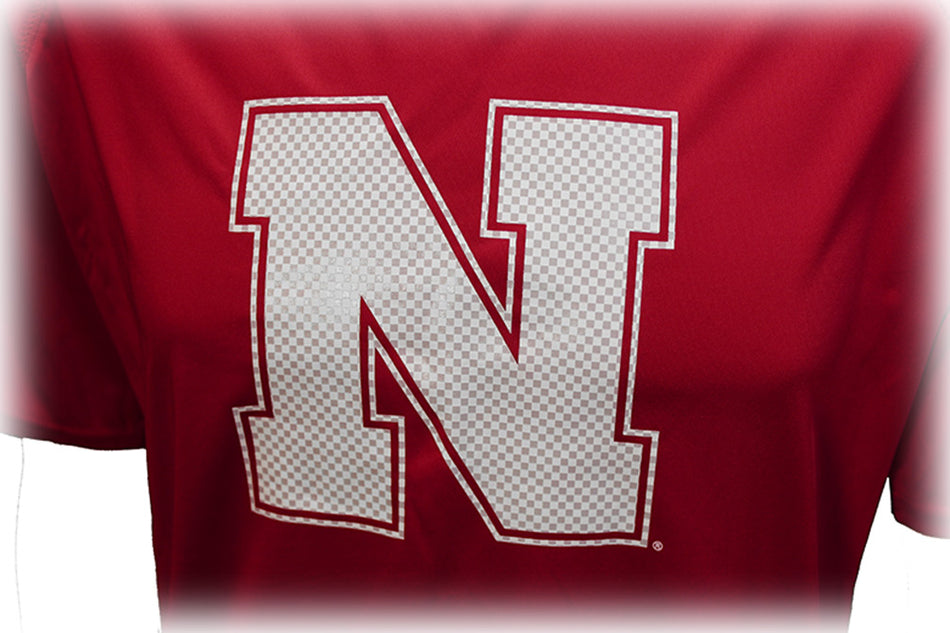 Nebraska Iron N Logo Champion Tee - Red