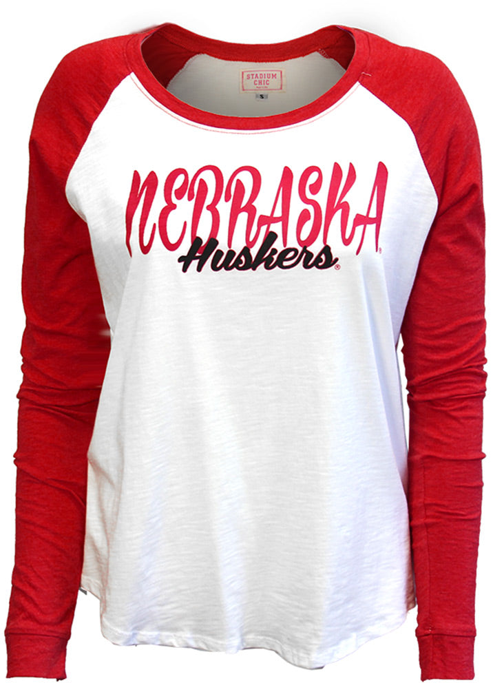 Ladies Nebraska LS Raglan