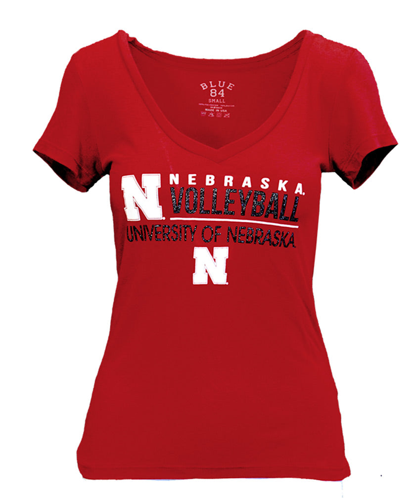 Nebraska Volleyball U of Neb Liquid Jersey V-Neck