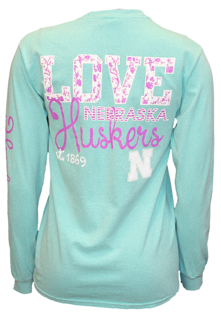 Carribean Love Floral Nebraska Huskers Tee
