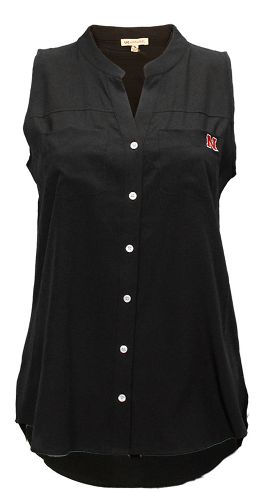Womens Iron N Sleeveless Button Tank