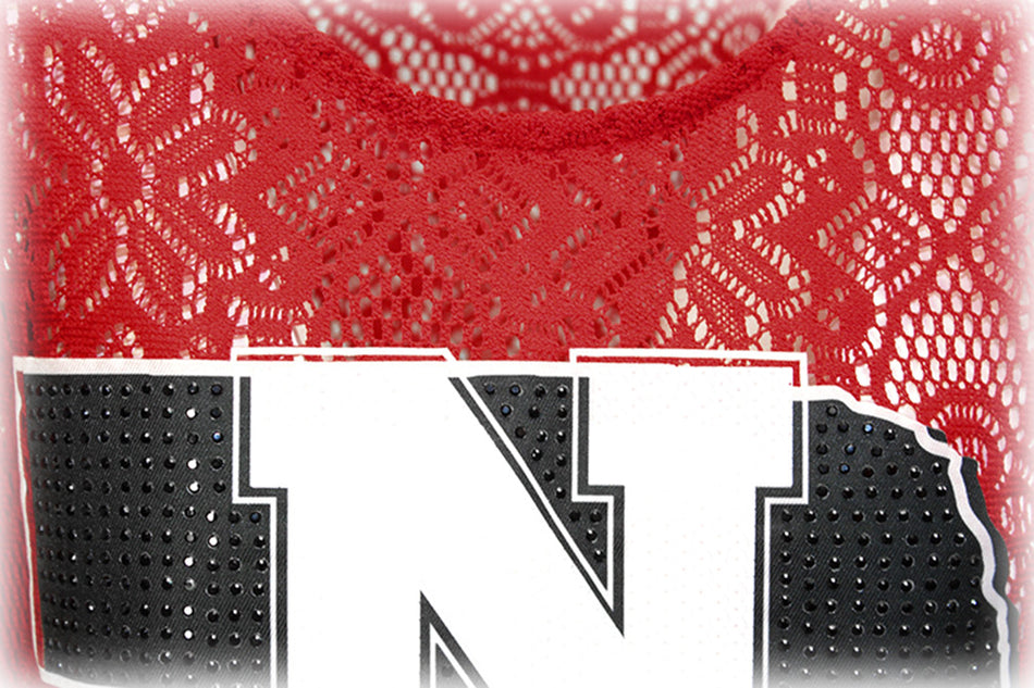 Ladies Husker State Lace Jersey Top
