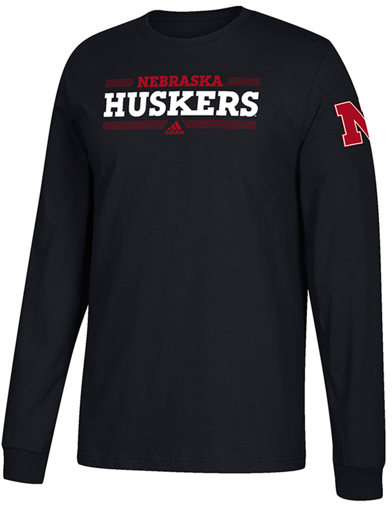 Adidas Ladies Linear Nebraska Huskers Tee