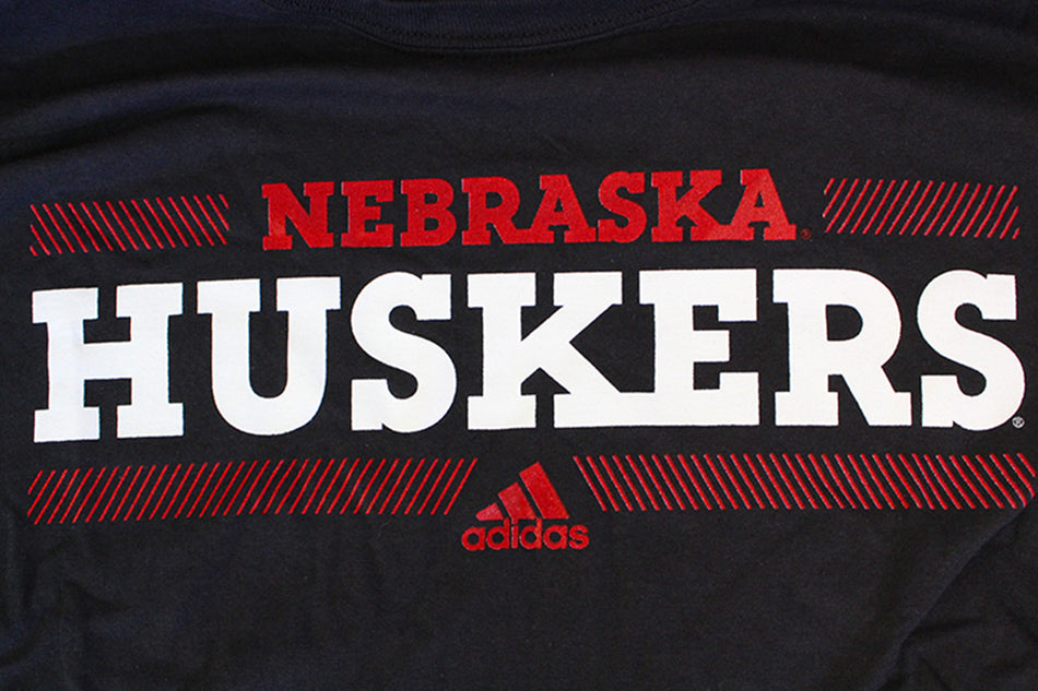Adidas Ladies Linear Nebraska Huskers Tee