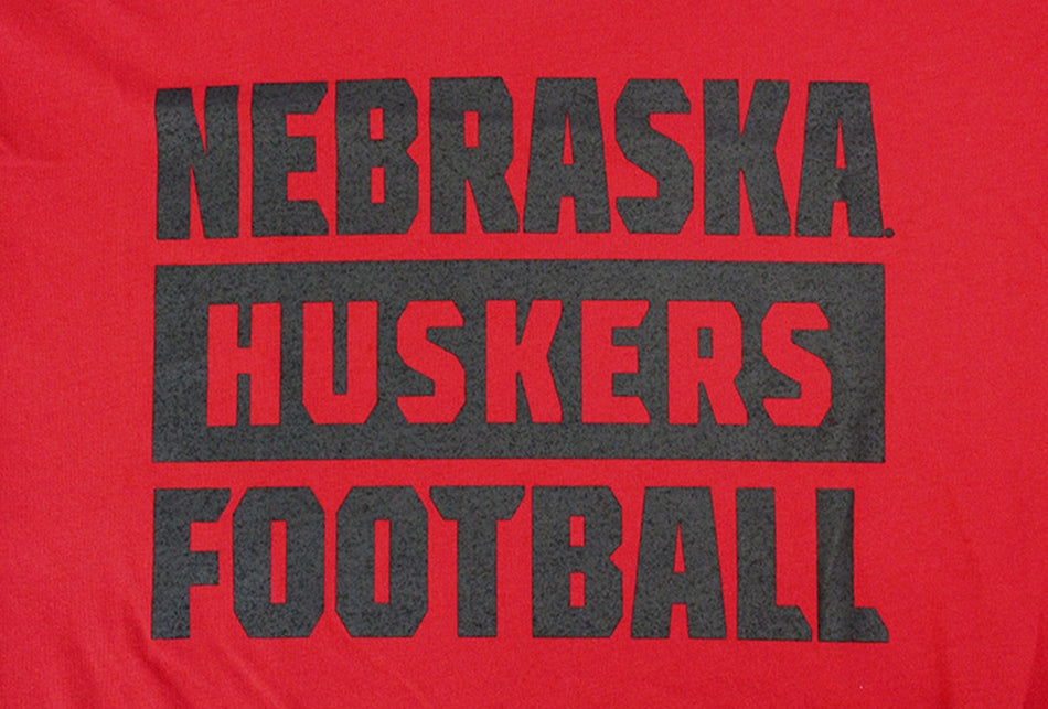 Adidas Lady Big Block Huskers V-Neck Tee