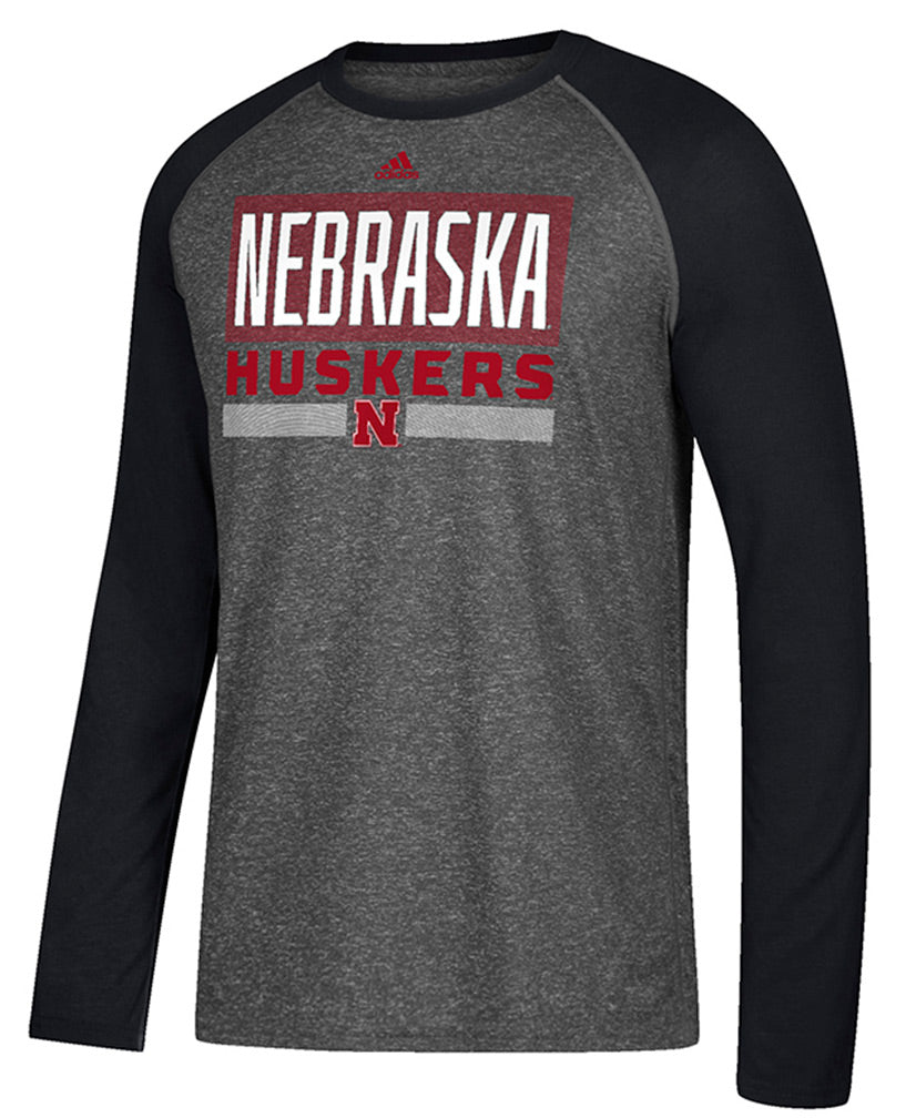 Adidas Nebraska Huskers Raglan Linear Stack