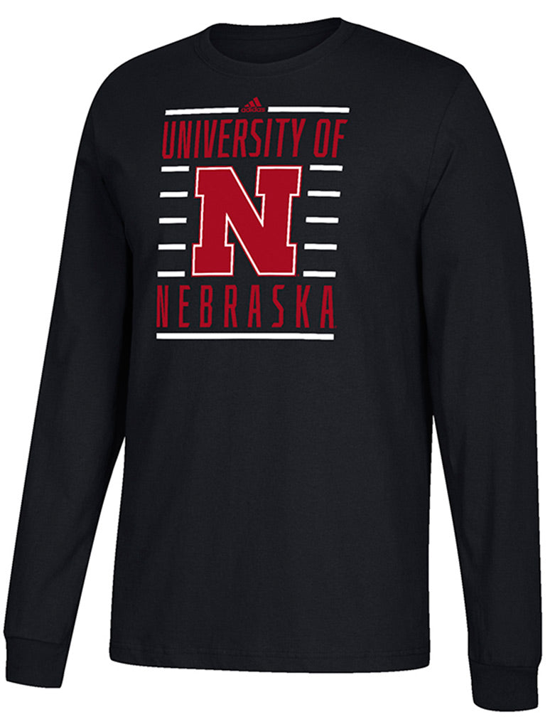 Adidas University of Nebraska Big Bars Tee