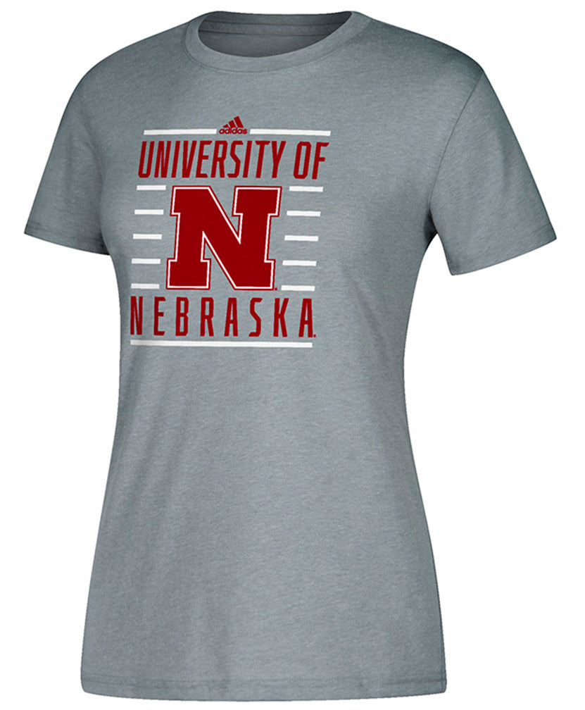 Adidas U of N Yard Line Ladies Tee