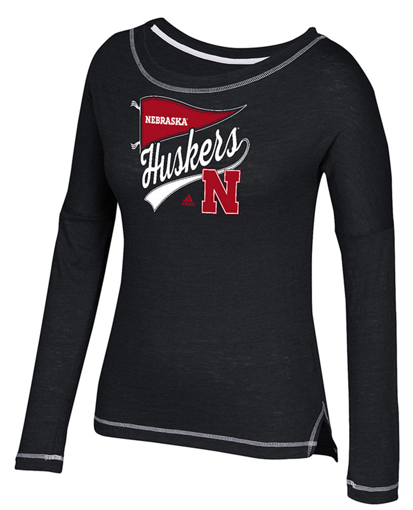 Adidas Huskers Stitched Pennant Long Sleeve