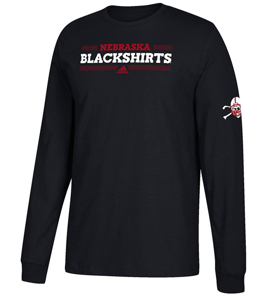 Adidas LS Linear Bars Blackshirts Goto Tee
