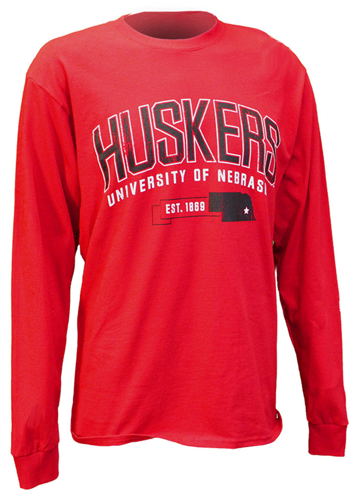 Huskers UNL State Jersey Tee