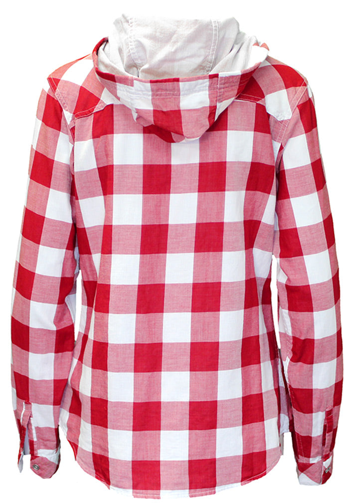 Nebraska Gals Checkered LS Hoody Top