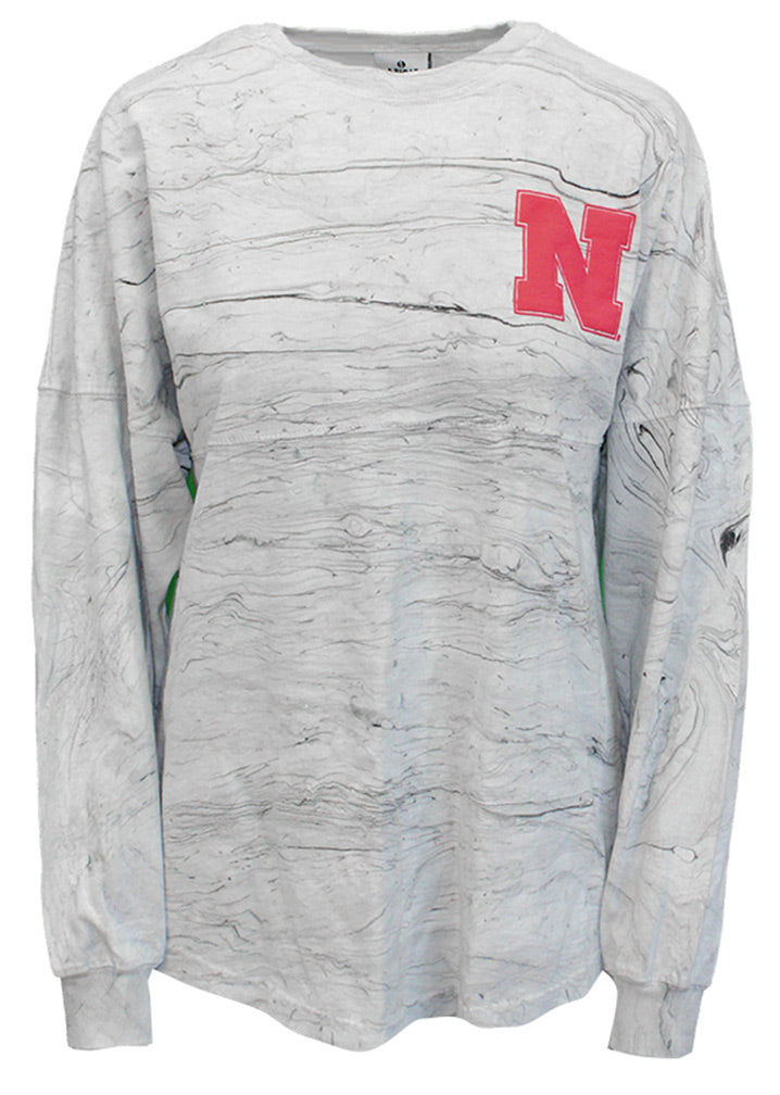 Puff Nebraska Oversize Marble Long Sleeve