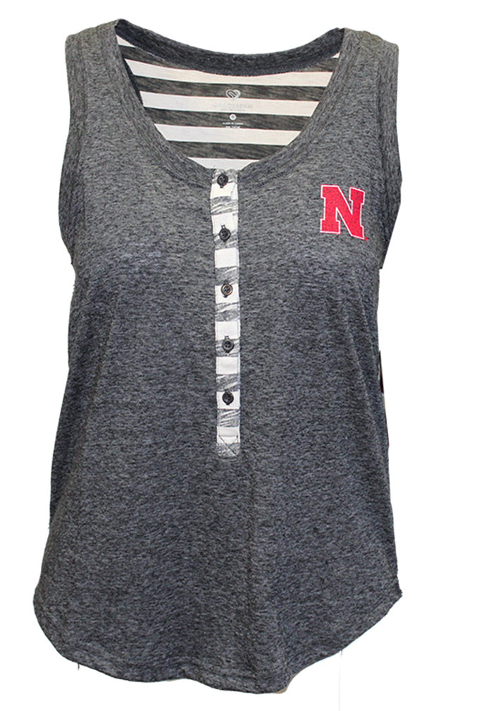 NU Striped Henley Tank