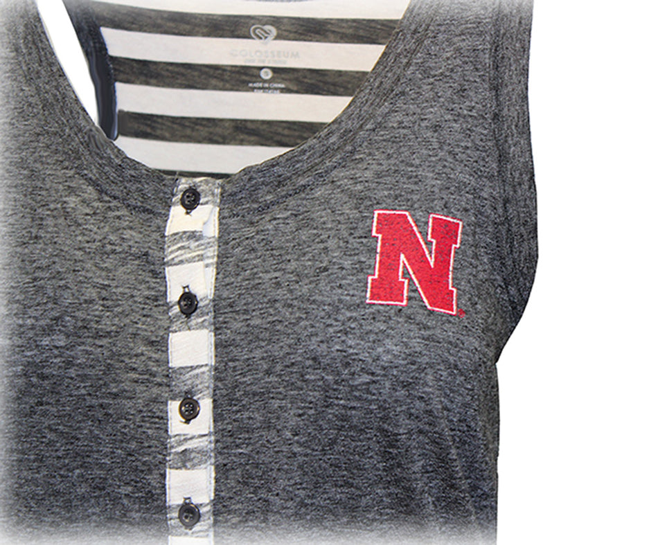 NU Striped Henley Tank
