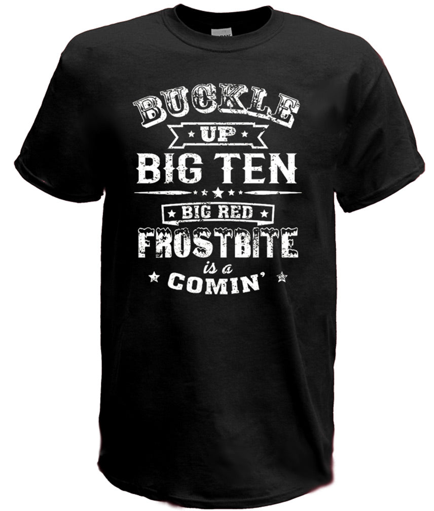 Buckle Up Big Ten Frostbite Tee - Black