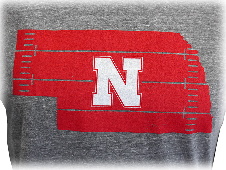 Nebraska State Field Triblend Tee