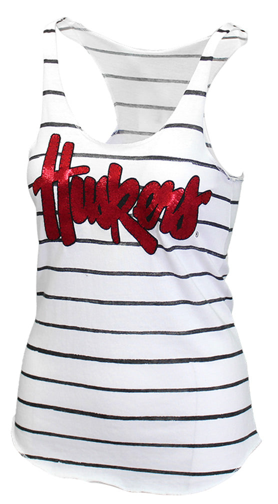 Huskers Stitch and Stripe Flynn Tank