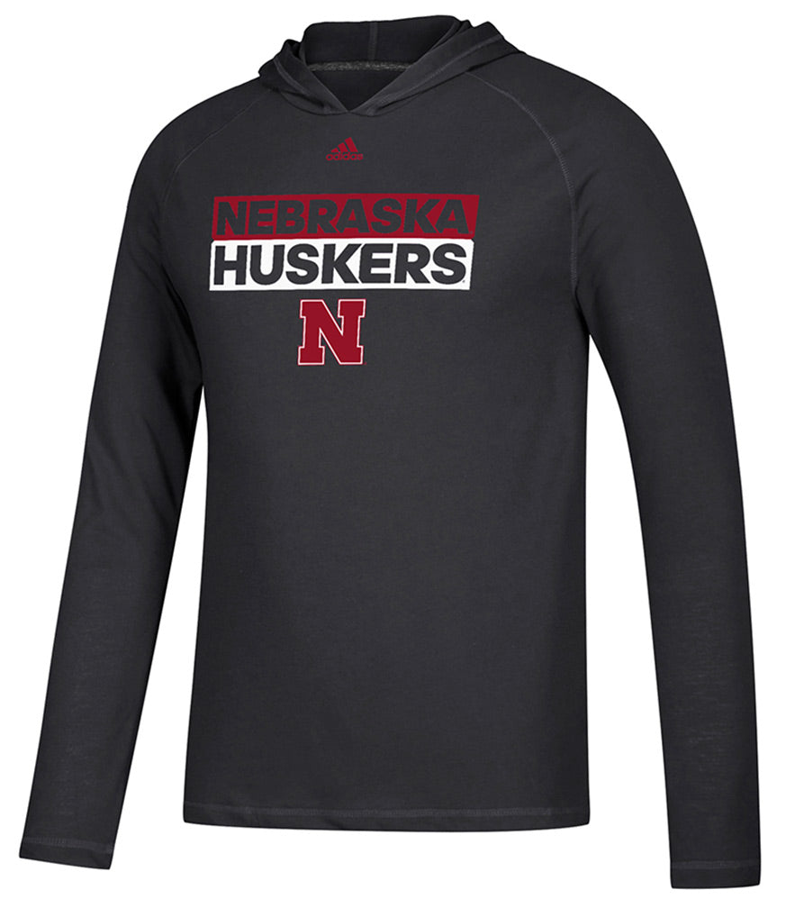 Adidas Nebraska Huskers Pancaked Hooded Tee