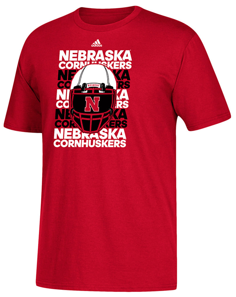 Adidas Nebraska Cornhuskers Tagged Helmet Tee