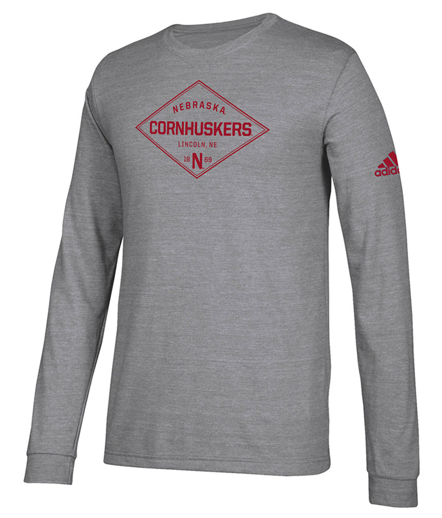 Adidas Nebraska Cornhuskers Rock LS Triblend