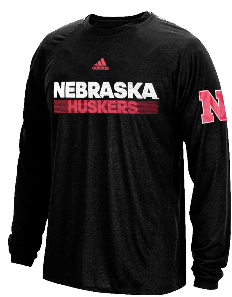 Adidas Nebraska Huskers Sideline Stacked Tee