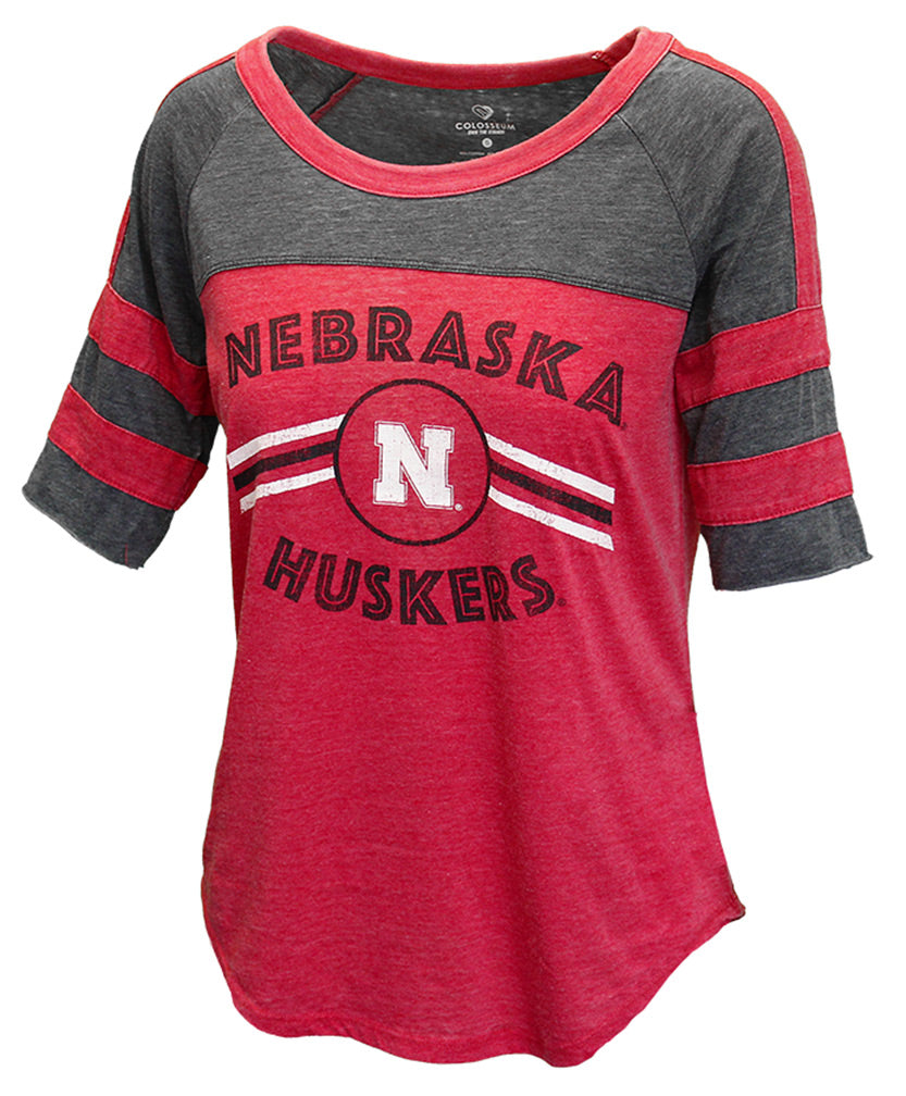 Husker Womens Burnout Jersey Top