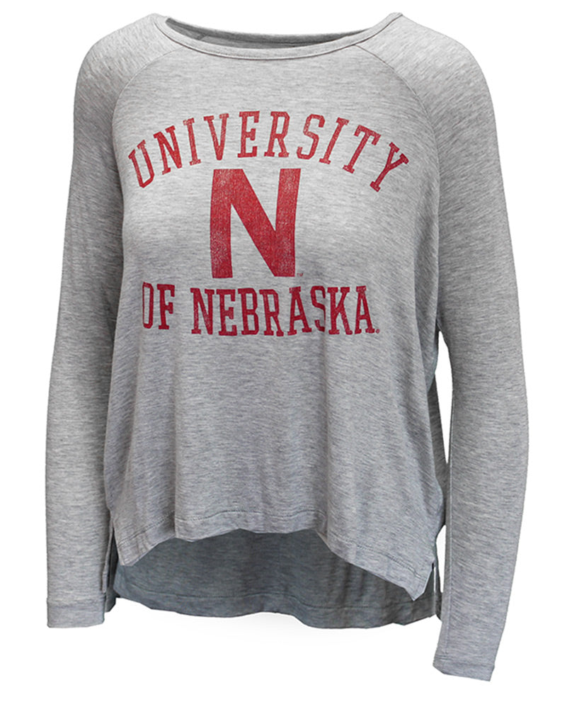 Womens Huskers Skinny N Raglan