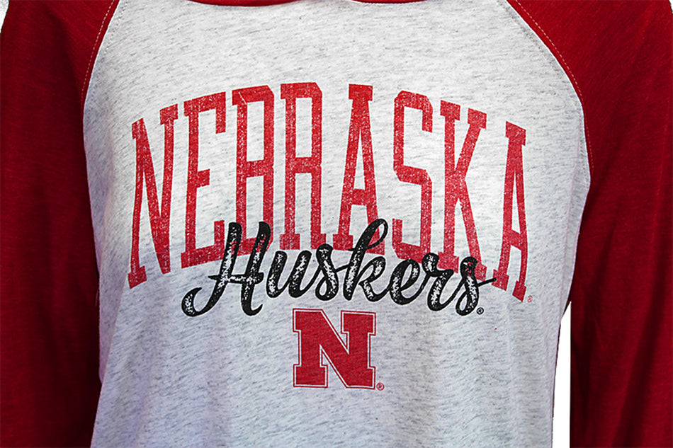 Womens Nebraska Huskers Raglan Hoodie