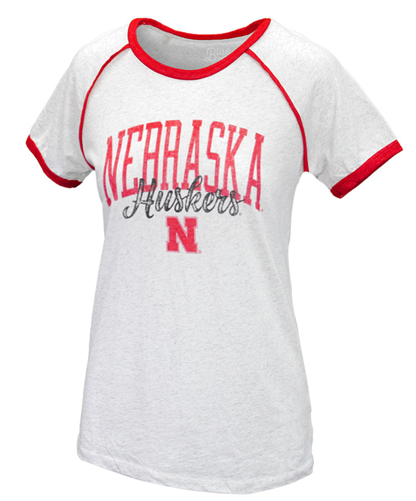 Nebraska Huskers Ladies Piped Poppy Tee