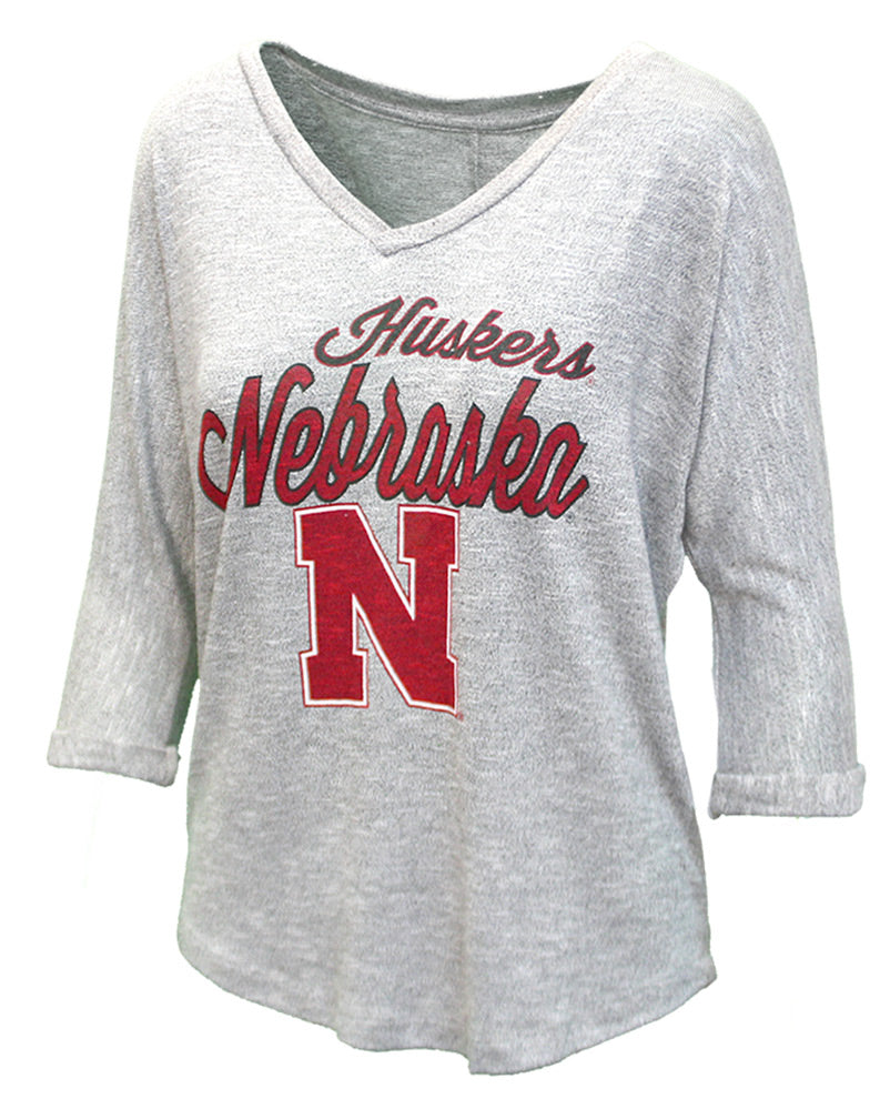 Womens Nebraska Huskers Concepts V-Neck