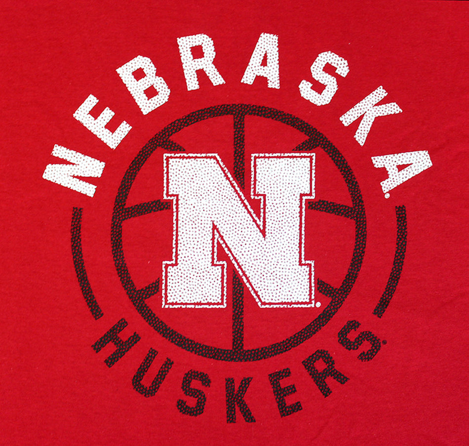 Adidas Center Court Nebraska Basketball Tee