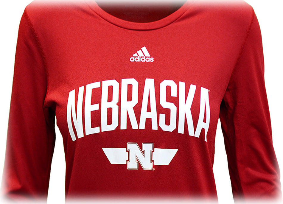 Adidas Womens Nebraska Locker L/S Tee
