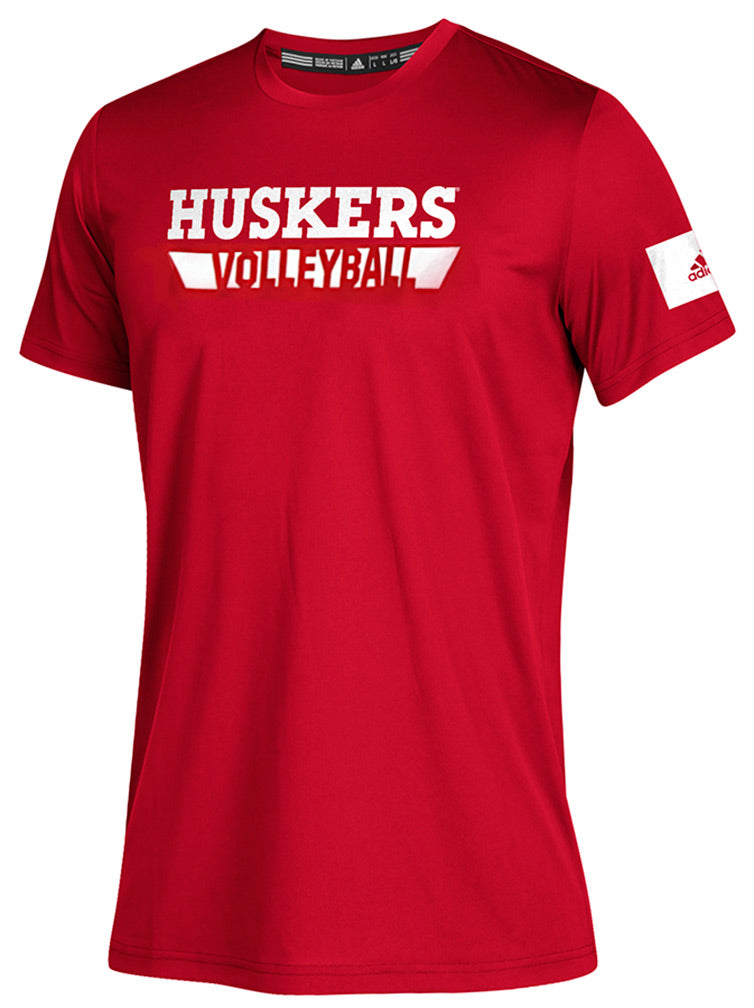 Adidas Huskers Volleyball Locker Amped Tee