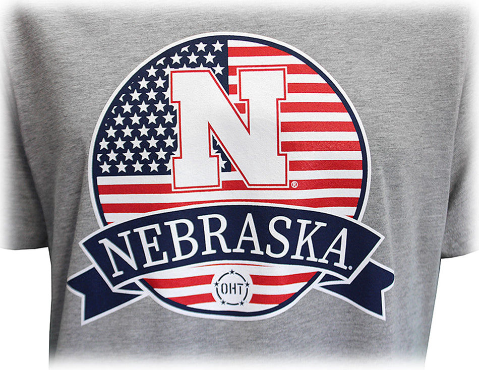 Nebraska Round Flag OHT Tee