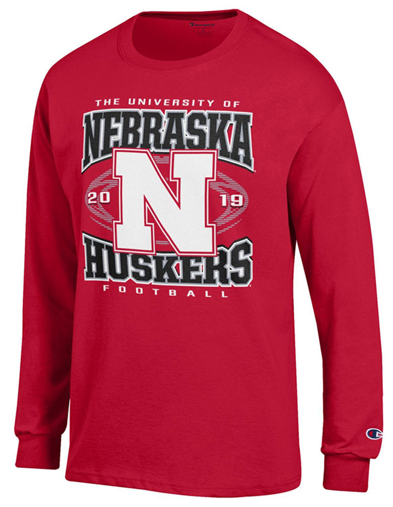 2019 Huskers Schedule Champion L/S Tee