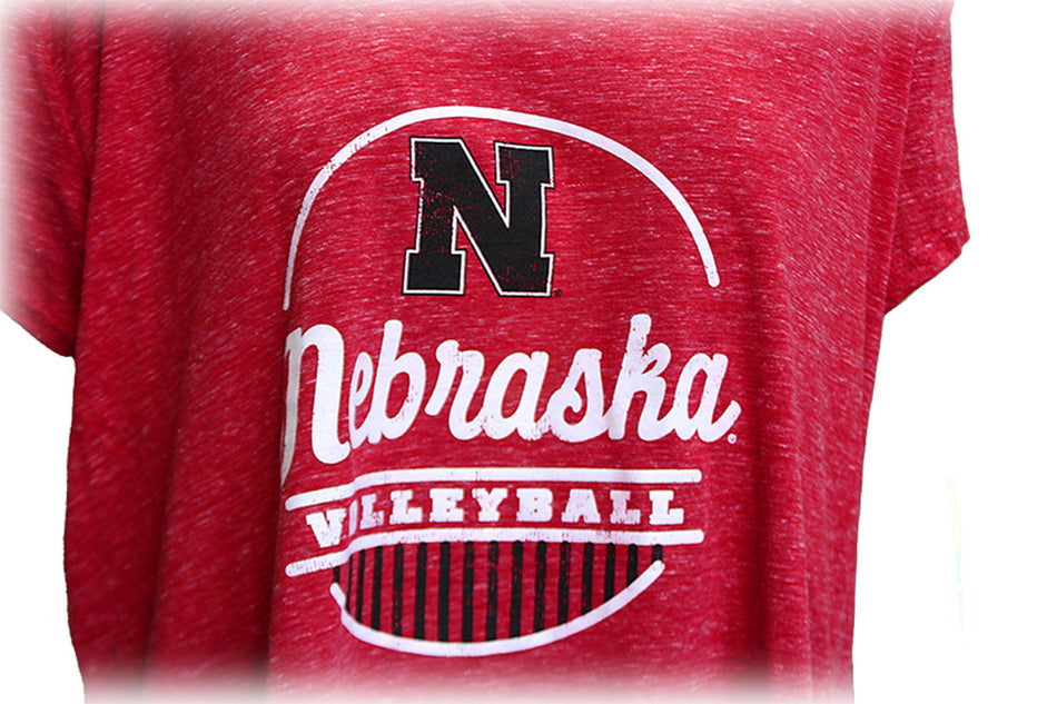 Womens Nebraska Volleyball V-Neck