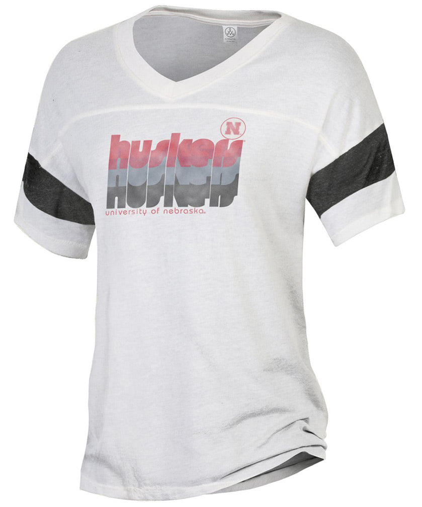Womens Powder Puff Huskers Huskers Huskers Tee