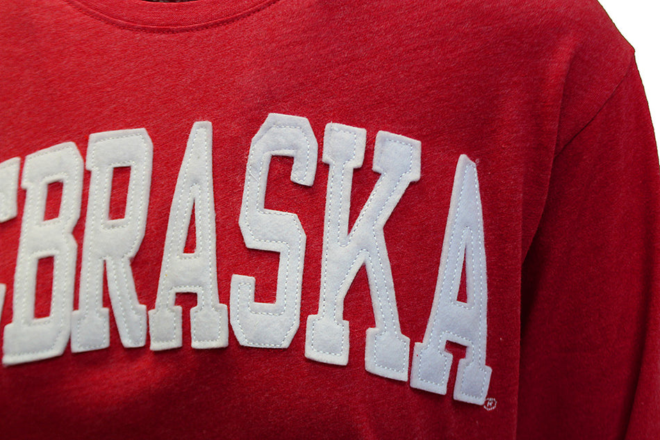 Womens Nebraska Applique LS Tee