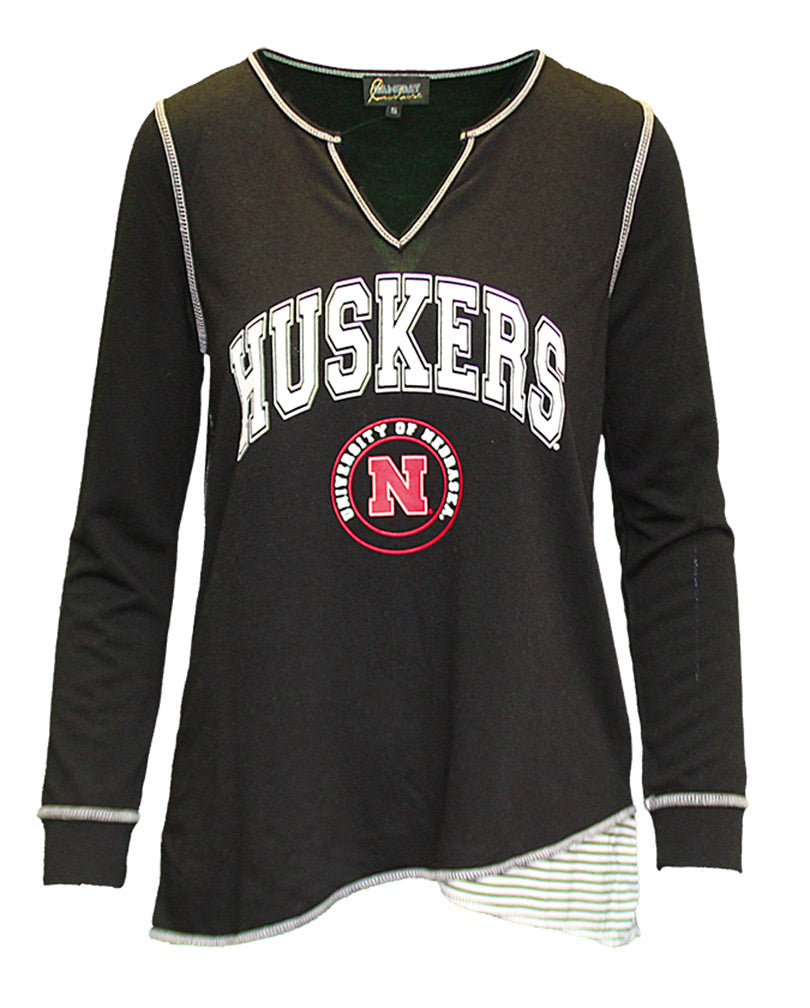Womens Huskers Top Notch LS