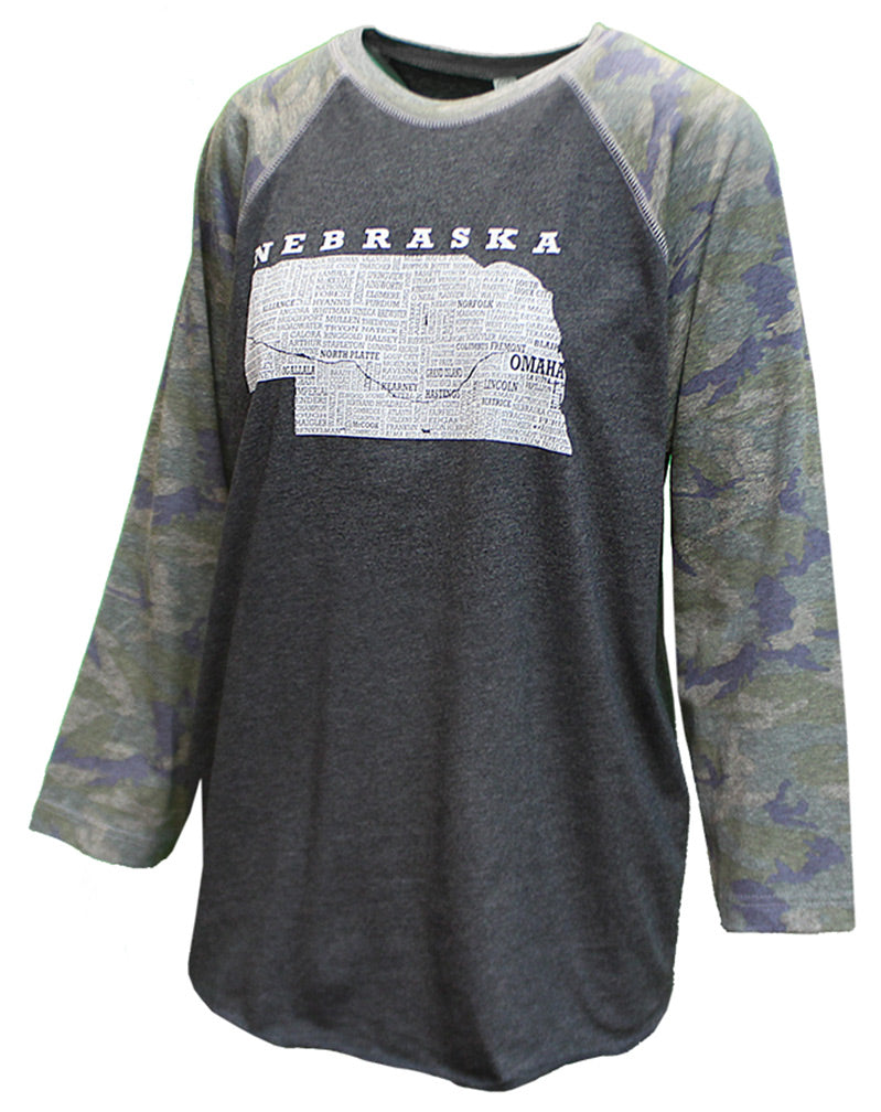 Hometown Nebraska Baseball Tee